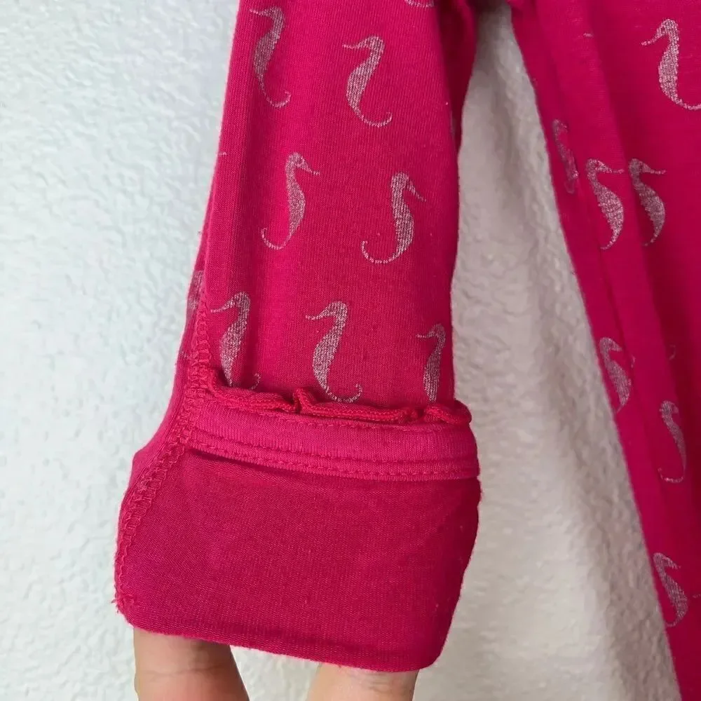 KicKee Pants Prickly Pear Mini Seahorses Muffin Ruffle Coverall with Zipper